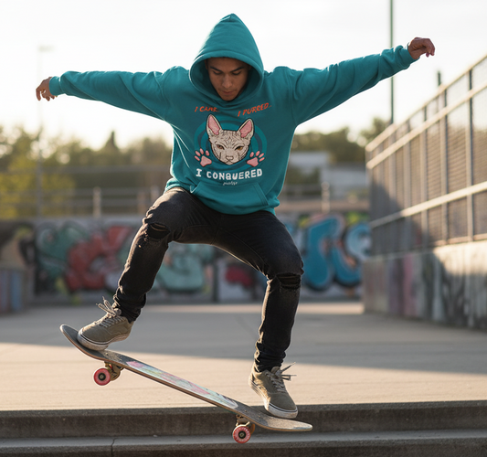 Sweat à capuche Chat winner