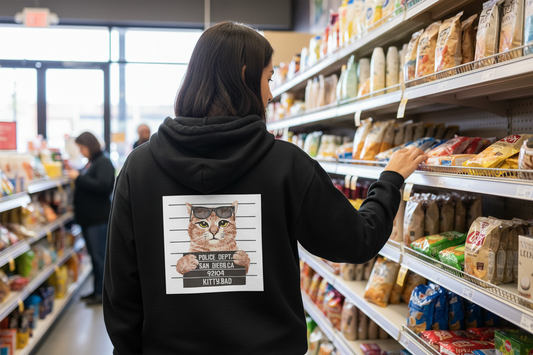 Sweat à capuche chat Bagnard