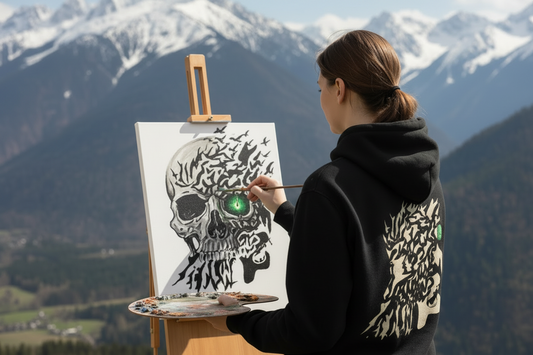 Sweat à capuche Artwear Wild abstraction