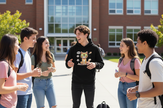 Sweat à capuche chat énervé